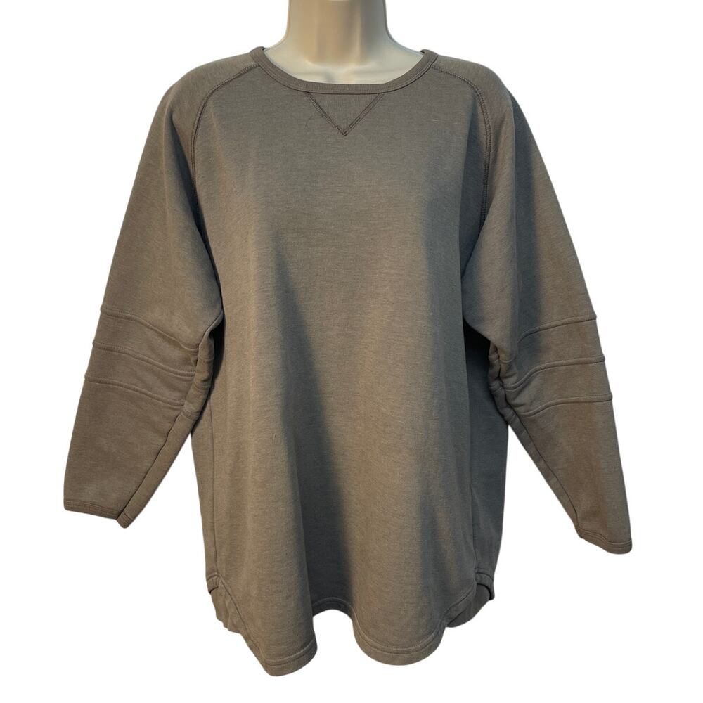 Kim Rogers Sport Grey Crew Neck Pullover Sweatshirt Medium Pre-owned